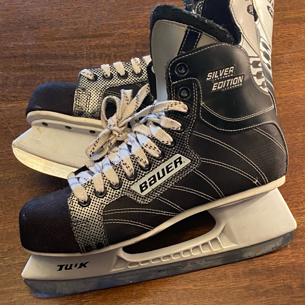 Bauer Silver Edition Ice Hockey Skates - Black & White